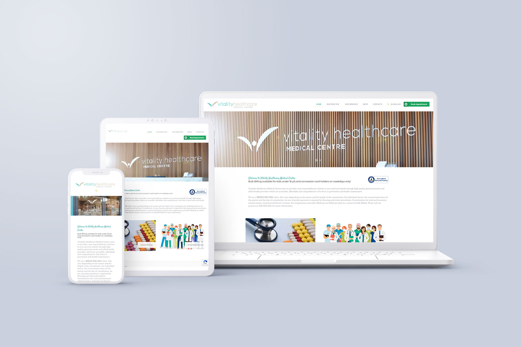 Vitality Healthcare Medical Centre website
